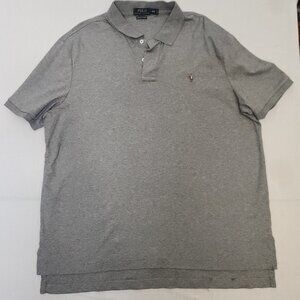 Polo Ralph Lauren Men's Gray Short Sleeve Polo Shirt - Classic Fit - Size XXL